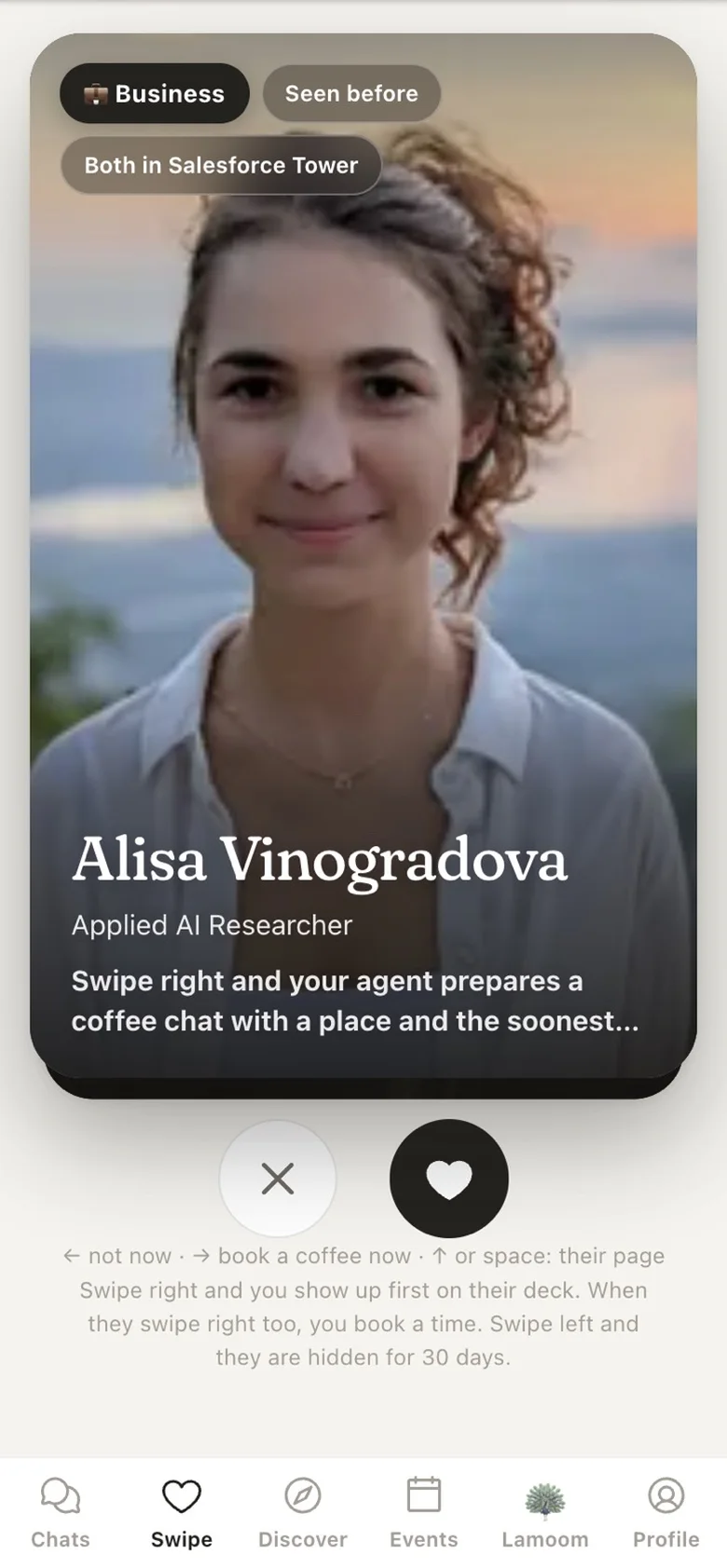 Deck card for Alisa Vinogradova: Both in Salesforce Tower